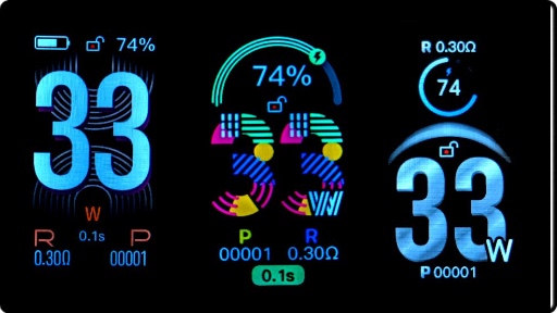 L'affichage du pod Vinci E80